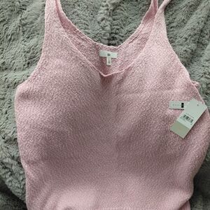bp Light Pink V‑Neck Knit Tank Top